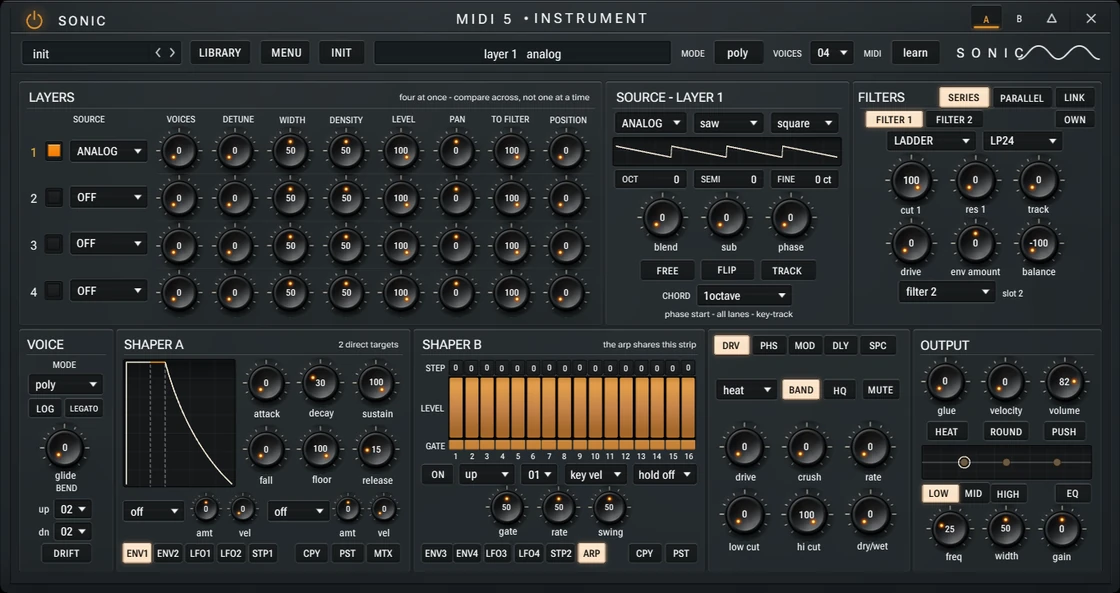 Harmonic Pro Studio Sonic EDM synthesizer