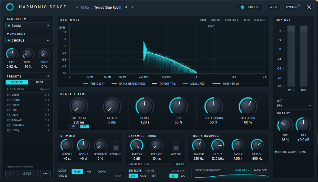 Harmonic Pro Studio Harmonic Space reverb plugin