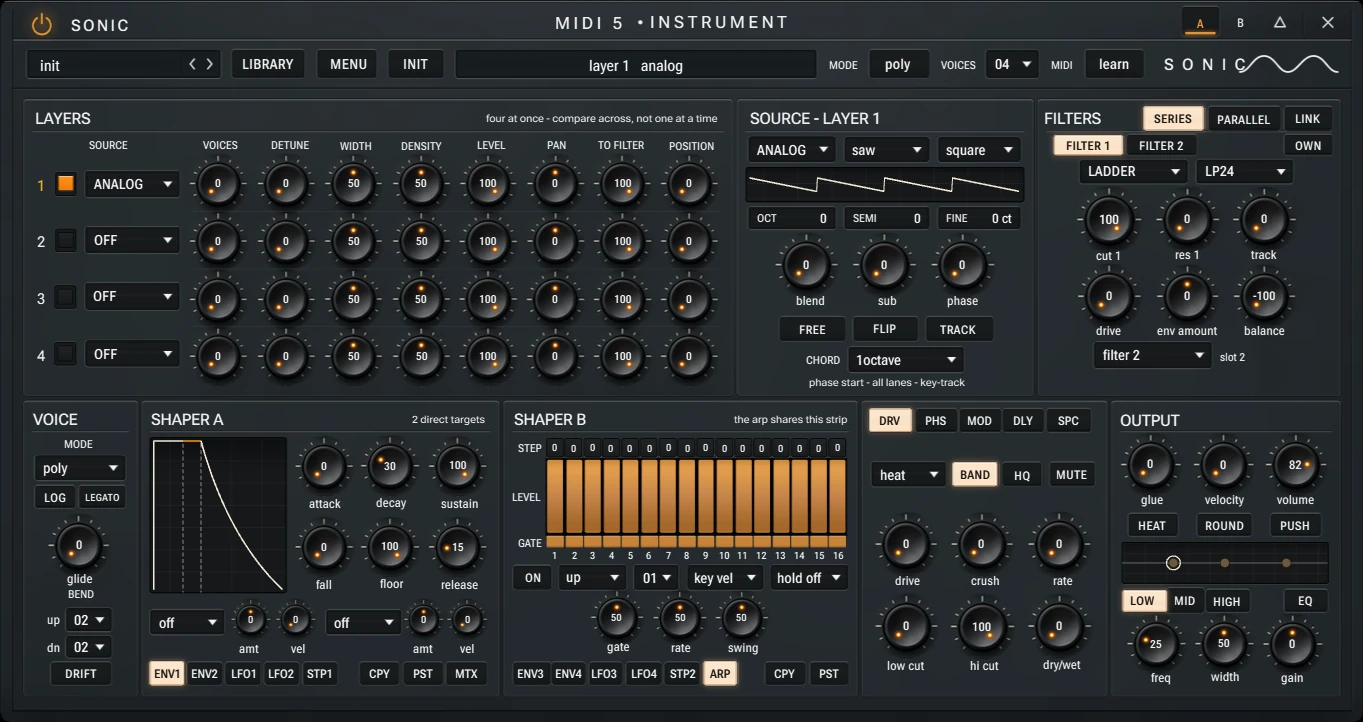 Harmonic Pro Studio Sonic EDM synthesizer