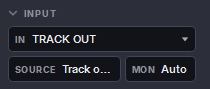 Harmonic Pro Studio Inspector, INPUT on an audio track