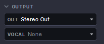 Harmonic Pro Studio Inspector, OUTPUT with OUT and VOCAL